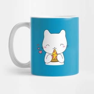 Cute and Kawaii Pizza Cat T-Shirt Mug